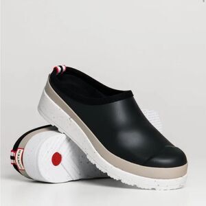 Hunter Black and Cream Mules